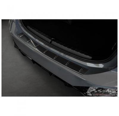 Protector de parachoques trasero de acero inoxidable negro adecuado para BMW Serie 2 (U06) Active Tourer (incl. paquete M) 2021-