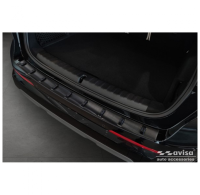 Protector de parachoques trasero de acero inoxidable negro apto para BMW X1 U11 / X1 U11 xLine 2022- 'STRONG EDITION'