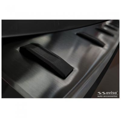 Protector de parachoques trasero de acero inoxidable negro apto para BMW X1 U11 / X1 U11 xLine 2022- 'STRONG EDITION'