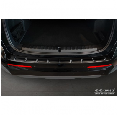 Protector de parachoques trasero de acero inoxidable negro apto para BMW X1 U11 / X1 U11 xLine 2022- 'STRONG EDITION'