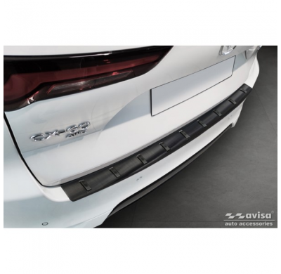 Protector de parachoques trasero de acero inoxidable negro apto para Mazda CX-60 (KH) 2022- 'STRONG EDITION'