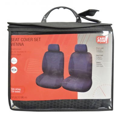 Juego De Fundas De Asiento Vienna 4-Piezas/Juego Negro