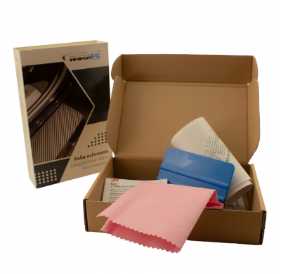 Lamina adhesiva protectora de parachoques trasero a medida, para Jaguar F-Pace 2016- - Efecto carbono