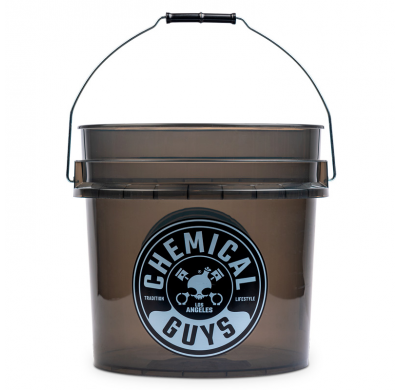 Cubo para detalles de alta resistencia Chemical Guys, color negro ahumado (16 l)