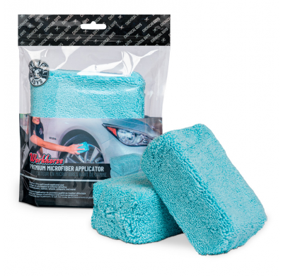 Aplicadores de microfibra de primera calidad Chemical Guys - Azul 5x3x2.25'' (paquete de 2)