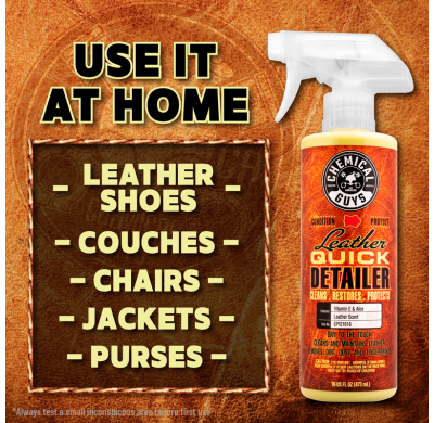 Spray para el cuidado del cuero Chemical Guys Leather Quick Detailer con acabado mate (473 ml)
