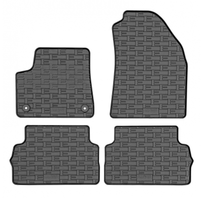 Juego de alfombrillas de goma CIKCAR para Citroën e-C3 IV (2024-) (4 piezas + sistema de fijación)