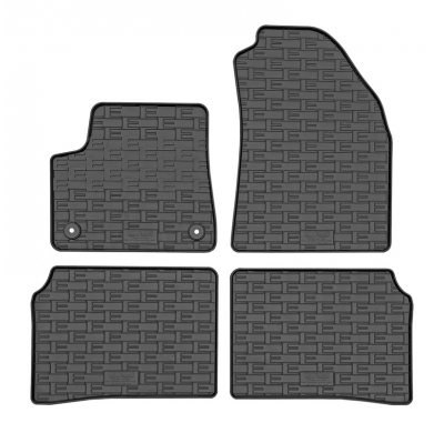 Juego de alfombrillas de goma CIKCAR compatibles con Opel Frontera / Citroën C3 Aircross 2024- (EV) (4 piezas + sistema de fijac