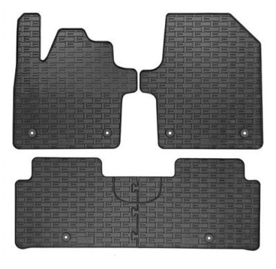 Juego De Alfombrillas De Goma Aptas Para Kia Ev6 2021- (3 Piezas + Sistema De Fijación)