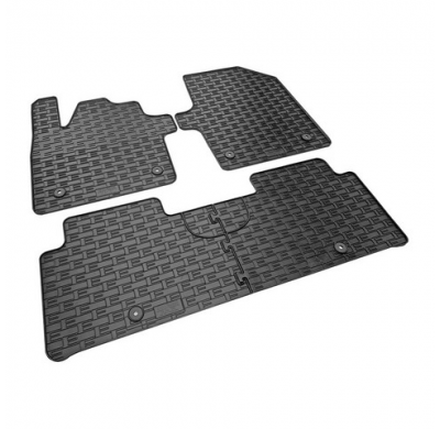 Juego De Alfombrillas De Goma Aptas Para Kia Ev6 2021- (3 Piezas + Sistema De Fijación)