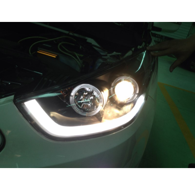 Faros Delanteros Luz Diurna Hyundai Ix35 2010- Black