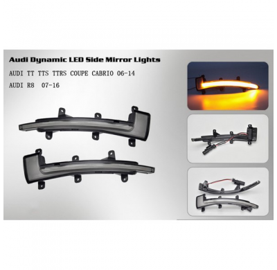 Intermitentes LED para espejo - Audi TT 2006-2014 & R8 2007-2016 - Smoke - Incluye luz dinamica