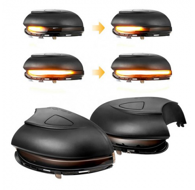Indicadores Led De Espejo Lateral - Volkswagen Golf Vi 2008-2012 Y Touran 2010-2015 - Humo - Incl. Luz De Marcha Dinámica