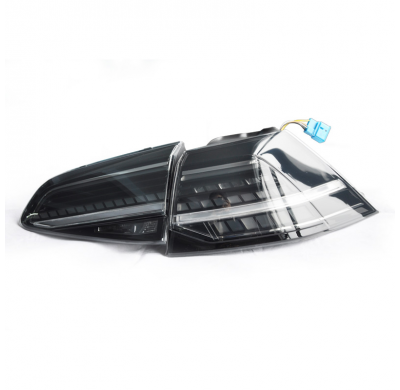 Juego de luces traseras LED adecuadas para Volkswagen Golf VII 2012-2017 y Facelift (7.5) 2017- excl. Variante - Negro - incl. L