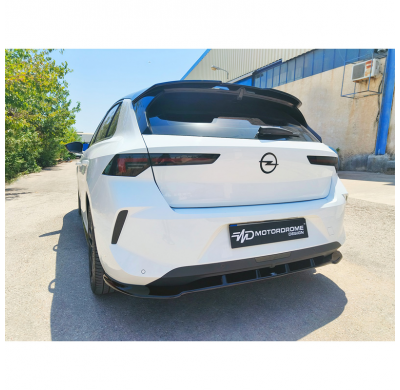 Faldón de parachoques trasero Motordrome (difusor) compatible con Opel Astra L Hatchback 2021- (ABS)