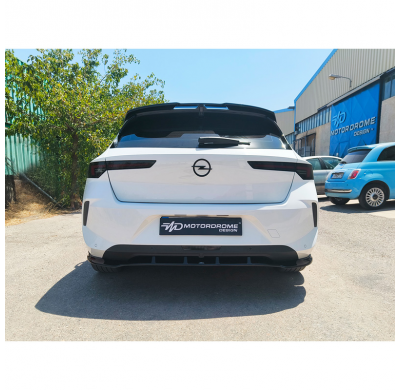 Faldón de parachoques trasero Motordrome (difusor) compatible con Opel Astra L Hatchback 2021- (ABS)