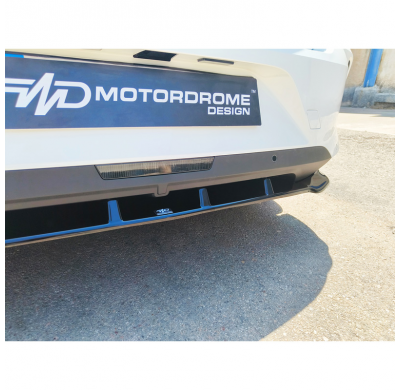 Faldón de parachoques trasero Motordrome (difusor) compatible con Opel Astra L Hatchback 2021- (ABS)