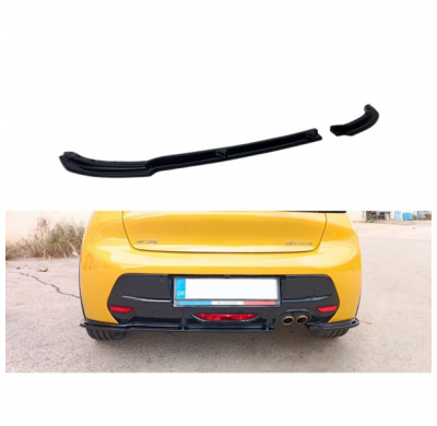 Faldón de parachoques trasero (Difusor) V.2 apto para Peugeot 208 II 2019- (ABS negro brillante)