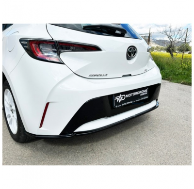 Faldón de parachoques trasero (Difusor) apto para Toyota Corolla Hatchback (E21) 2019- (ABS negro brillante)