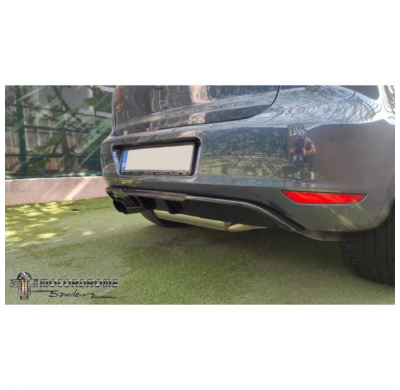 Faldón De Parachoques Trasero (Difusor) Adecuado Para Volkswagen Golf Vi 2008-2012 Excl. Gt / Gtd / R / Plus / Variante (Abs)