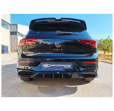 Faldón de parachoques trasero Motordrome (difusor) compatible con Volkswagen Golf VIII 2020- incl. Facelift (ABS)