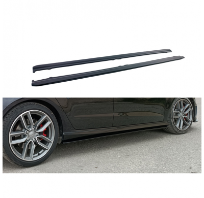 Juego de faldones laterales aptos para Audi A3 (8V) S-Line/S3 Sportback 2012-2020 (ABS negro brillante) AUTOSTYLE