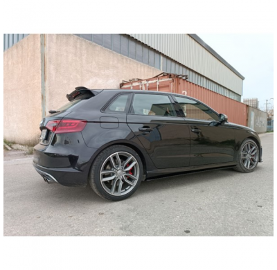 Juego de faldones laterales aptos para Audi A3 (8V) S-Line/S3 Sportback 2012-2020 (ABS negro brillante) AUTOSTYLE