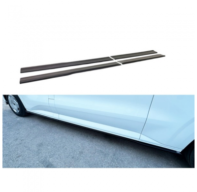 Set faldones laterales aptos para Ford Transit Custom LWB (V710) 2024- (ABS negro brillante)