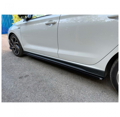Set faldones laterales aptos para Hyundai i30 III N / N-Line 2017- (ABS negro brillante)