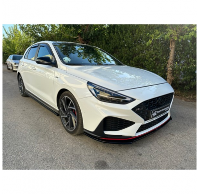 Set faldones laterales aptos para Hyundai i30 III N / N-Line 2017- (ABS negro brillante)