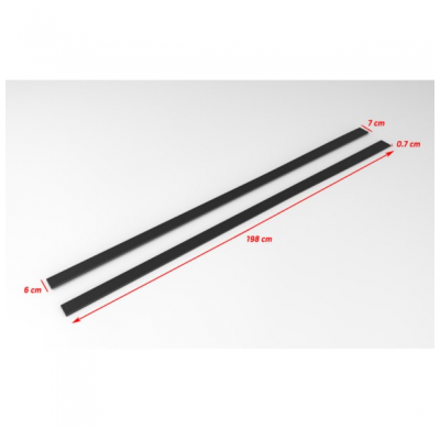 Juego de difusores de talonera Universales 'BottomLine' Black - 198x7x0,7cm (PU-Rim)