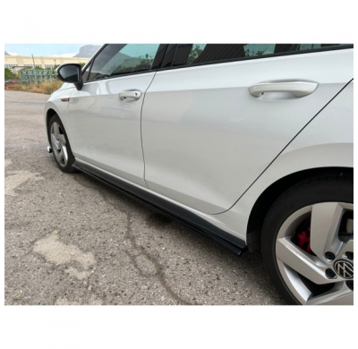 Juego de difusores laterales aptos para Volkswagen Golf VIII (CD1) GTI/ GTI Clubsport/ R-Line 2020- (ABS negro brillo)
