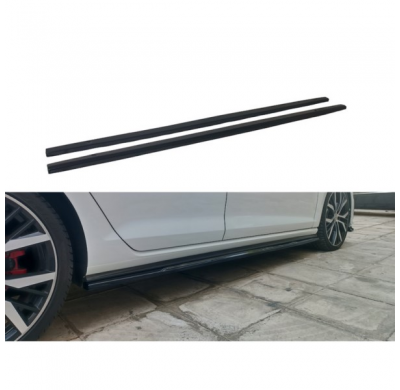 Set faldones laterales aptos para Volkswagen Golf 7 y 7.5 GTI 2012-2020 (ABS negro brillante)
