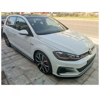 Set faldones laterales aptos para Volkswagen Golf 7 y 7.5 GTI 2012-2020 (ABS negro brillante)