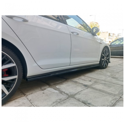 Set faldones laterales aptos para Volkswagen Golf 7 y 7.5 GTI 2012-2020 (ABS negro brillante)