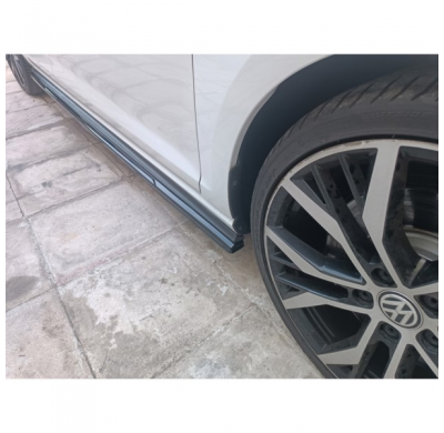 Set faldones laterales aptos para Volkswagen Golf 7 y 7.5 GTI 2012-2020 (ABS negro brillante)