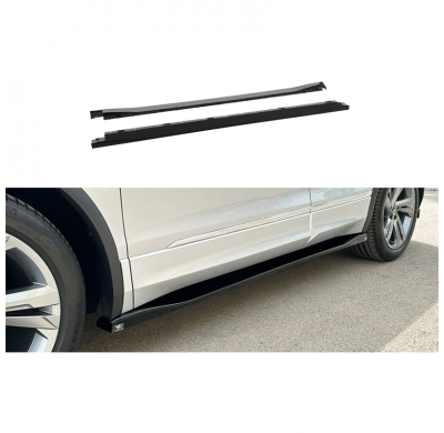 Faldones laterales Motordrome compatibles con Volkswagen Tiguan II (AD1) R / R-Line Facelift 2020-2024 (ABS negro brillante)