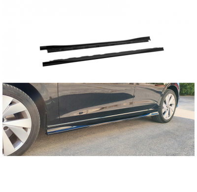 Juego de faldones laterales Motordrome compatibles con Volkswagen Golf 8 Hatchback 2020- incl. Facelift (ABS negro brillante)