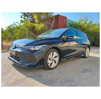 Juego de faldones laterales Motordrome compatibles con Volkswagen Golf 8 Hatchback 2020- incl. Facelift (ABS negro brillante)