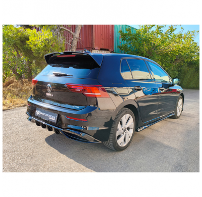 Juego de faldones laterales Motordrome compatibles con Volkswagen Golf 8 Hatchback 2020- incl. Facelift (ABS negro brillante)