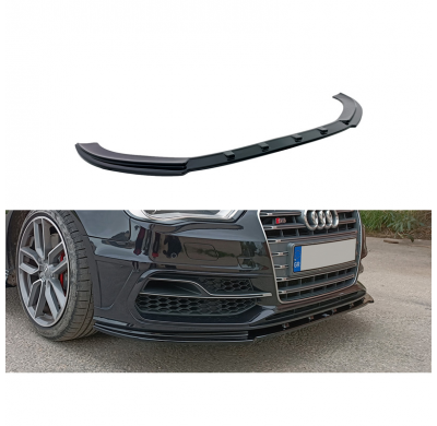 Spoiler delantero apto para Audi A3 (8V) S-Line/S3 Hatchback/Sportback 2012-2016 (ABS negro brillante) AUTOSTYLE