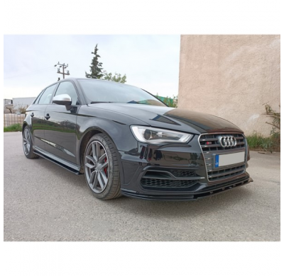 Spoiler delantero apto para Audi A3 (8V) S-Line/S3 Hatchback/Sportback 2012-2016 (ABS negro brillante) AUTOSTYLE