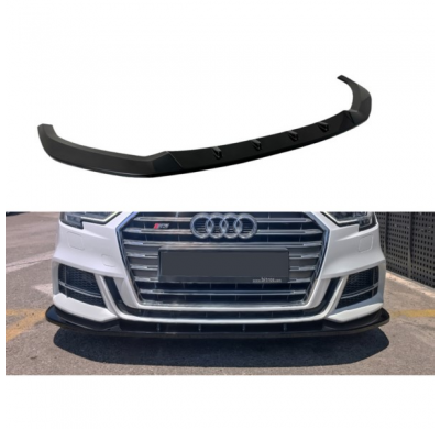 Spoiler delantero adecuado para Audi A3 (8V) S-Line/S3 Hatchback/Sportback 2016-2020 Facelift (ABS negro brillante)