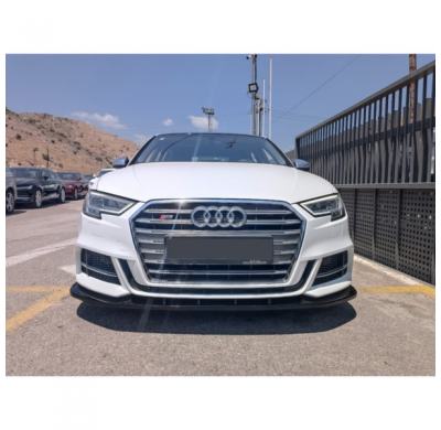 Spoiler delantero adecuado para Audi A3 (8V) S-Line/S3 Hatchback/Sportback 2016-2020 Facelift (ABS negro brillante)