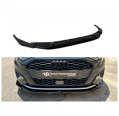 Spoiler delantero apto para Audi A3 (8Y) Hatchback/Sportback 2020- (ABS negro brillante)
