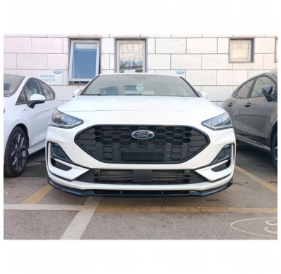 Spoiler delantero apto para Ford Focus IV Facelift ST/ST-Line 2021- (ABS negro brillante)