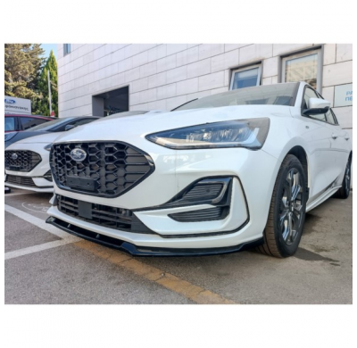 Spoiler delantero apto para Ford Focus IV Facelift ST/ST-Line 2021- (ABS negro brillante)