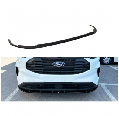 Spoiler delantero apto para Ford Transit Custom (V710) 2024- (ABS negro brillante)