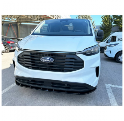 Spoiler delantero apto para Ford Transit Custom (V710) 2024- (ABS negro brillante)