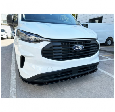Spoiler delantero apto para Ford Transit Custom (V710) 2024- (ABS negro brillante)